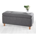 Lorence Home Rocio Sandıklı Koyu Gri Bench Puf
