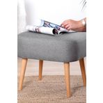 Lorence Home TY2205 Parrot Açık Gri Puf