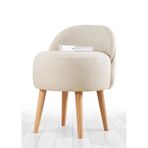 Lorence Home TY3088 Krem Corvile Puf