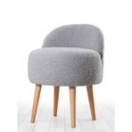 Lorence Home TY3131 Açık Gri Rufmee Kürk Puf