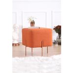 Lorence Home TY4453 Turuncu Kare Copper Puf