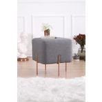 Lorence Home TY4463 Gri Kare Copper Puf