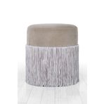 Lorence Home TY7570 Gri Merkür Püsküllü Puf