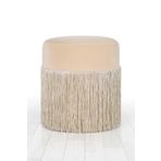 Lorence Home TY7572 Krem Merkür Püsküllü Puf