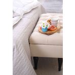 Lorence Home TY9004 Krem Maye SandıklıKrem Puf