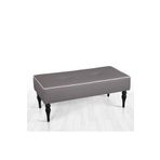 Lorence Home TY9012 Gri Lungo Deri BenchGri Puf