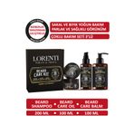 LORENTİ Sakal Ve Bıyık Bakım Seti - Sakal Şampuanı - Sakal Yağı - Sakal Balm