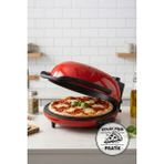 Lorenzo Pietra 12IN1 Pizza Makinesi Lahmacun Tandır Ekmeği Bazlama ve Fırın Yemekleri Tepsi Hediyeli Kırmızı