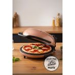 Lorenzo Pietra 12IN1 Pizza Makinesi Lahmacun Tandır Ekmeği Bazlama ve Fırın Yemekleri Tepsi Hediyeli Rosie - Pembe