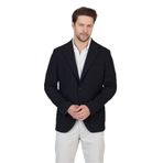 Lores Erkek Siyah Astarsız Soft Balıksırtı Desenli Esneyen Kumaş Likralı Spor Blazer Ceket Siyah 48