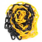 LOREX 8mm Plastik Trafik Zinciri, Sarı Siyah (25 Metre)
