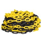 LOREX 8mm Plastik Trafik Zinciri, Sarı Siyah (50 Metre)