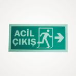 Lorex Fotolüminesans Sağ Yön Fosforlu Yön Levhası