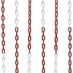 LOREX LR-6PC1031 6mm 1 Metre Plastik Trafik Zinciri, Kırmızı Beyaz