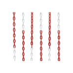 LOREX LR-6PC1031 6mm 10 Metre Plastik Trafik Zinciri, Kırmızı Beyaz