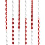 LOREX LR-8PC1031 8mm 5 Metre Plastik Trafik Zinciri, Kırmızı Beyaz