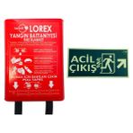 Lorex LR-FB1015B 100 x 150 cm Kutulu Yangın Battaniyesi