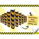 LOREX Oval Kolon Köşe Koruyucu - Otopark Köşe Koruyucu Kauçuk (10adet)