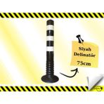 Lorex Siyah Esnek Plastik Otopark Dubası, Reflektifli Delinatör