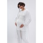 Lorian's Ekru Hamile ve Lohusa Pijama Takımı 3'lü Set - M