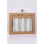 Lorian's Natural Bebek Soft Petek Dokulu Penye Ağız Mendili - 7 Li - %100 Organik -Su Yeşili - Standart