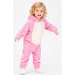 Lorian's Welsoft Koyu Pembe Tavşan Yumuşak Peluş Fermuarlı Bebek ve Uyku Tulumu - 4 Yaş