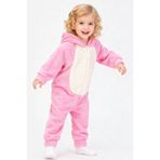 LORIAN'S Welsoft Koyu Pembe Tavşan Yumuşak Peluş Fermuarlı Bebek ve Uyku Tulumu