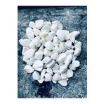 Lorien Beyaz Dolomit Taşı 2 Kg 2-4 Cm Bahçe Süs Taşı, Tamburlanmış Dekorasyon Taşı, Akvaryum Taşı