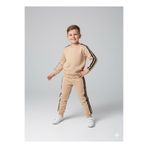 lorio kids Erkek Çocuk Bisiklet Yakalı Yanları Şeritli Kışlık İkili Eşofman Takım 2-10 YAŞ