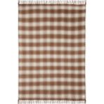 Loro Piana Plaid Yün ve Kaşmir Flanel Italyan Tasarımı Battaniye - Kahverengi - 190 x 140 cm