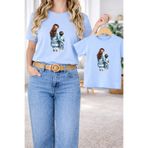 LORVEX Tişört Anne Erkek Çocuk Kombin Oversize – Anne & Çocuk Twin Baskılı T-Shirt (Tekli Fiyat)