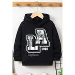 Los Angles Baskılı Erkek - Kız Çocuk Rahat Kalıp Sweatshirt - 5 - 6 Yaş - Siyah