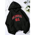 Los Angles Baskılı Oversize Sweatshirt