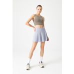 LOS OJOS Gri 2 Katmanlı Pileli Tenis Eteği - Spor Etek Tennis Skirt2
