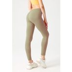 LOS OJOS Haki Esnek ve Toparlayıcı Spor Tayt Basic Seamless