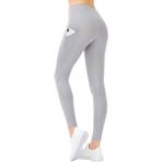 Los Ojos Kadın Gri Yüksek Bel Çift Cepli Toparlayıcı Spor Tayt - 2XL