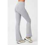 LOS OJOS Kadın Gri Yüksek Bel Toparlayıcı Çift Cepli İspanyol Paça Tayt Bootcut