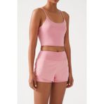 Los Ojos Kadın Pembe 2 Katmanlı Spor Şort - Şortlu Tayt 2in1 - XL