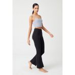Los Ojos Kadın Siyah Yüksek Bel Toparlayıcı Çift Cepli Ispanyol Paça Tayt Bootcut - M