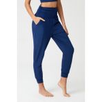 Los Ojos Lacivert Kadın Yoga Joggers Beli Lastikli Şalvar Görünümlü Harem Pantolon %80 Polyester %20 Spandex