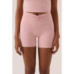 Los Ojos x Ece Pembe Bel Detaylı Kısa Tayt Ruched Biker Shorts