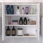 Lose 2 Kapaklı Aynalı Banyo Dolabı, Beyaz