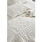 Loselya Ekru Bohem Yatak Örtüsü 220 X 240 Çift Kişilik Peluş Yumuşak Welsoft 2 Adet Yastık Kılıfı Çeyiz