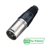 Losen LA1006 XLR 3-Pin 10'lu Erkek Konnektör