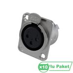 Losen LA1091 XLR 3-Pin 10'lu Dişi Soket Konnektör