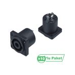 Losen LD4015-1 Speakon Soket Kare 10'lu Konnektör