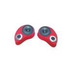 Lostgarage POLYESTERLİ BOŞ PANDİZOT 16 CM HOPARLÖR 10 CM TWEETER YUVALI KIRMIZI MDF (2 ADET Sağ ve sol )