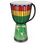 lotmusic Afrika Djembe Davul, 9.5 '' Oyma Maun Kongo Davul, Yetişkinler için Keçi Derisi Davul ile Profesyonel Bongo Davul
