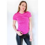 Lotto Kadın Fuşya Düz T-Shirt Outdoor Kullanım İçin Rahat Kumaş Özellikli W1108