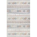 Lotus 8565 Gri Halı Renkli Kilim Desenli Modern Ince Akrilik Tozuaz Salon Halısı Yatak Odası Koridor 200 X 290 Renklı